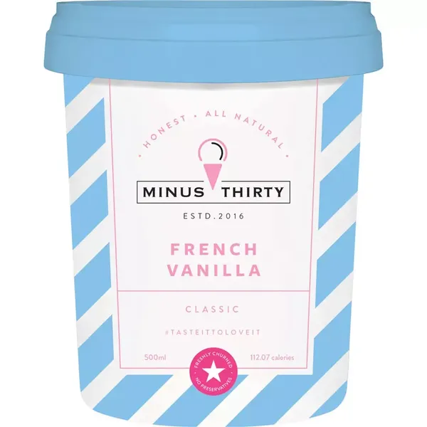 MINUS THIRTY FRENCH VANILLA 500ML