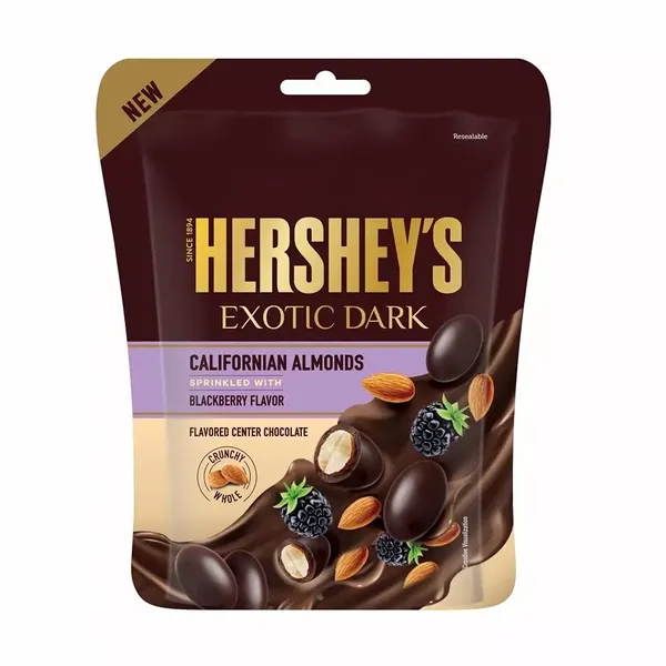 HERSHEY CHOC DARK ALMOND BLACKBERRY 90GM