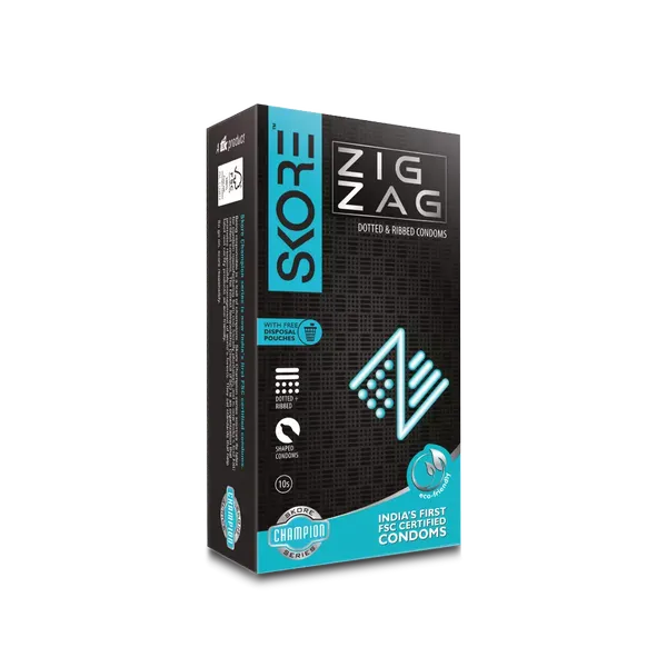 SKORE CONDOM ZIGZAG 10PC