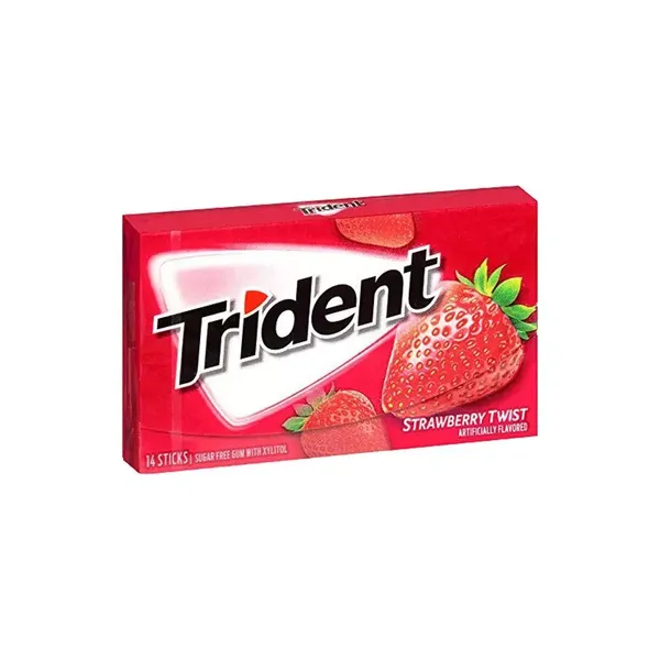 TRIDENT CHEW GUM S/F STRAWBERRY 14PC