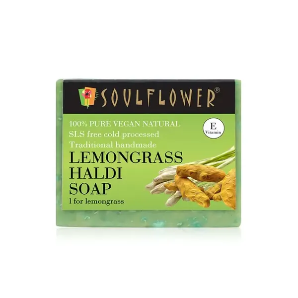 SOULFLOWER LEMONGRASS HALDI SOAP 150GM