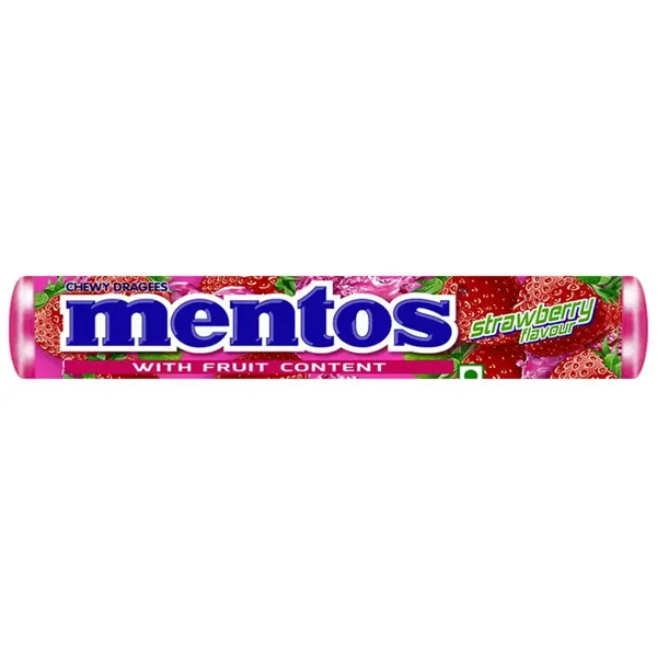 MENTOS STICK STRAWBERRY 36.4GM