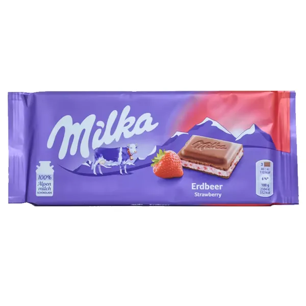 MILKA CHOC STRAWBERRY MILK 100GM