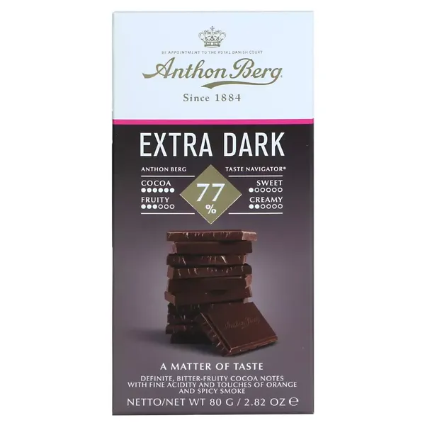 ANTHON BERG CHCO EXRTA DARK 77% 80GM