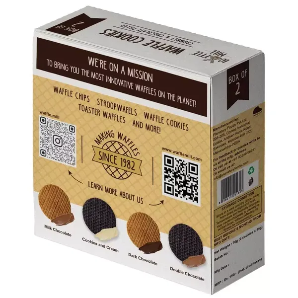 WAFFLE COOKIES MILK CHOCOLATE 70GM