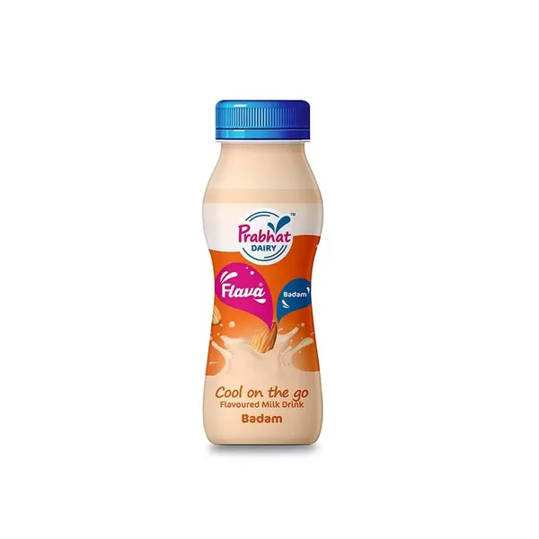 PRABHAT FLAVA FLAVOURED MILK BADAM PET BOTTLE 180ML