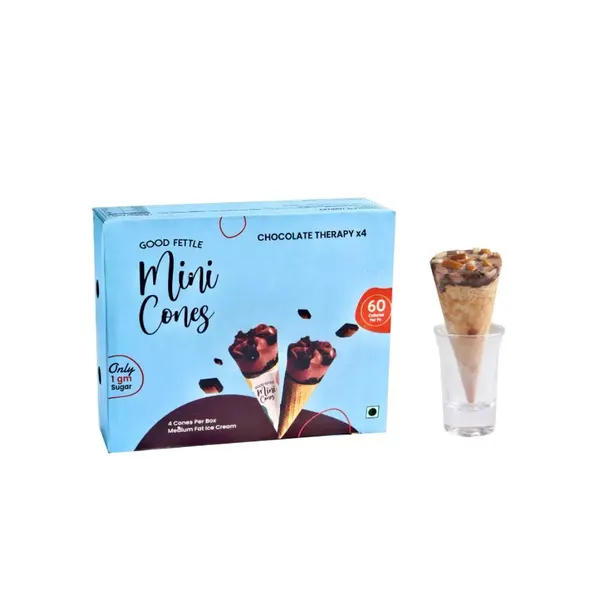 GOOD FETTLE I/C CHOCOLATE THERAPY MINI CONES 4PC