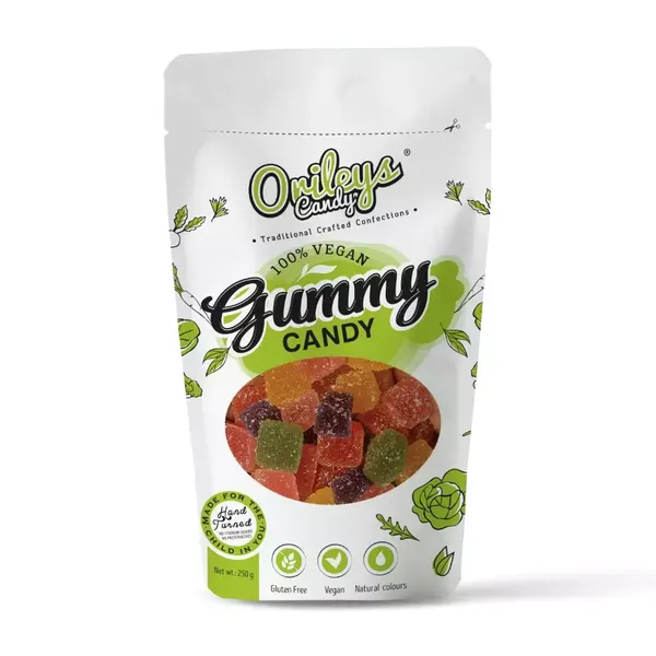 ORLEYS GUMMY CANDY FRUIT CUBES ASRTD 250G