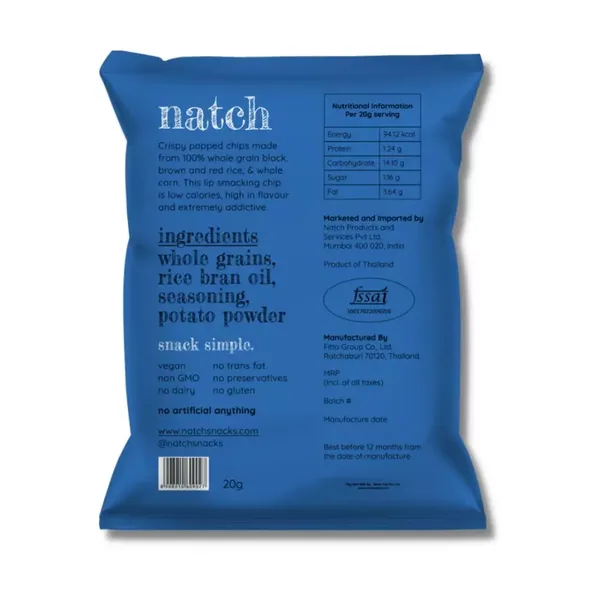 NATCH POPPED CHIPS BARBECUE 20GM