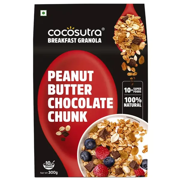 COCOSUTRA GRANOLA PEANUT BUTTER CHOC 300G