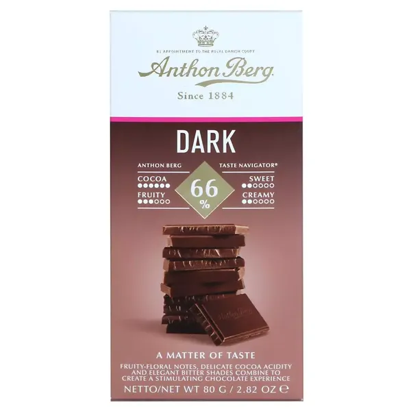 ANTHON BERG CHOC DARK 66% 80GM