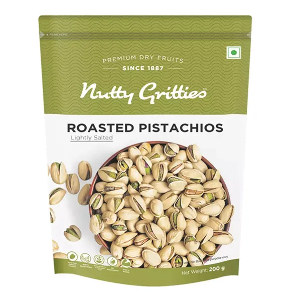 NUTTY GRITTIES ROASTED PISTACHIOS 200GM