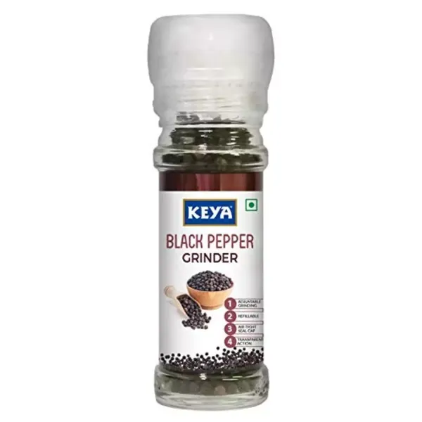 KEYA GRINDER BLACK PEPPER CORN 50GM