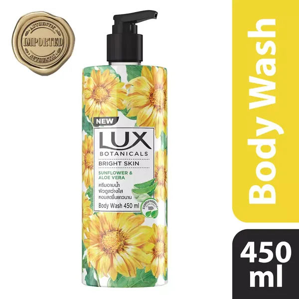 LUX BOTNICALS SUNFLWR ALOE  B/WASH 450ML