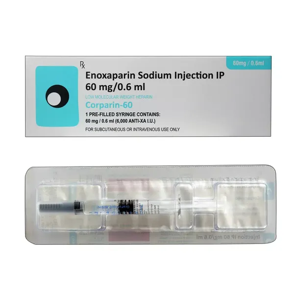 CORPARIN 60MG INJ 0.6ML PFS