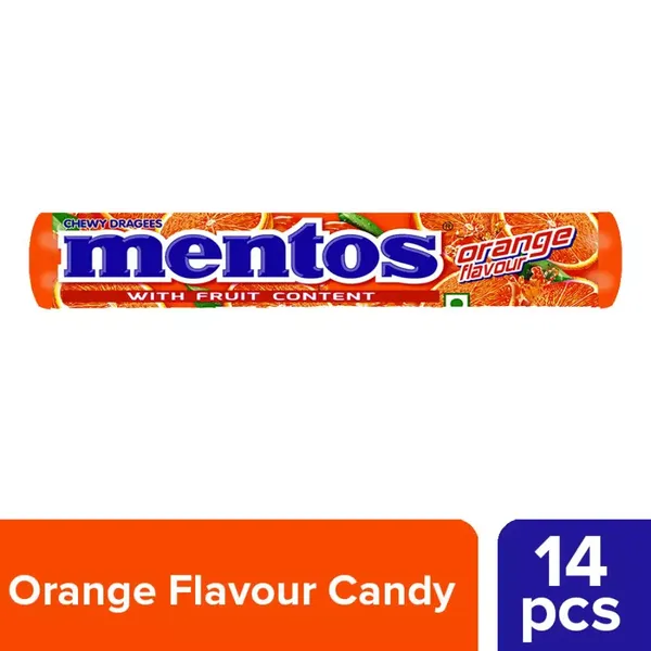 MENTOS STICK ORANGE 36.4GM