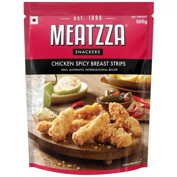 MEATZZA CHICKEN SPICY BREAST STRIPS 500GM