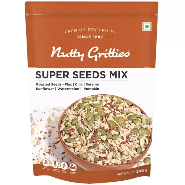 NUTTY GRITTIES SUPER SEEDS MIX 200GM