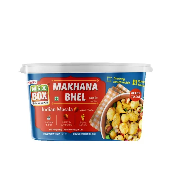 CUPPA MAKHANA BHEL INDIAN MASALA 80GM