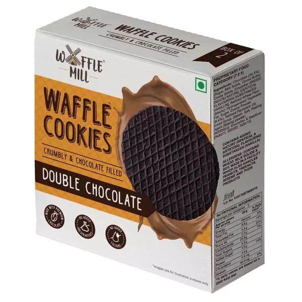 WAFFLE COOKIES DOUBLE CHOCOLATE 70GM