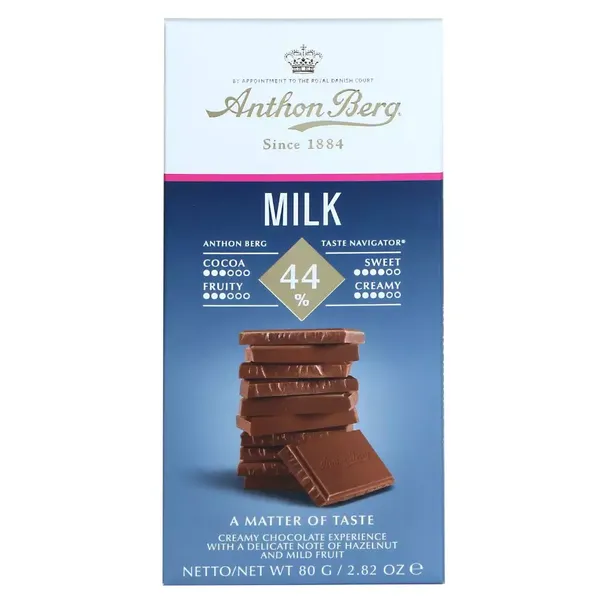 ANTHON BERG CHOC MILK 44 % 80GM