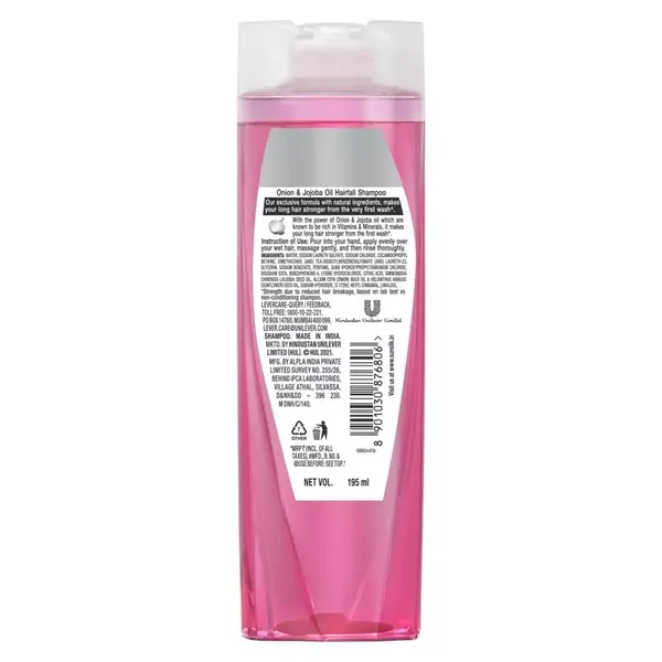 SUNSILK SHMP ONION & JOJOBA OIL HR/FALL 195ML