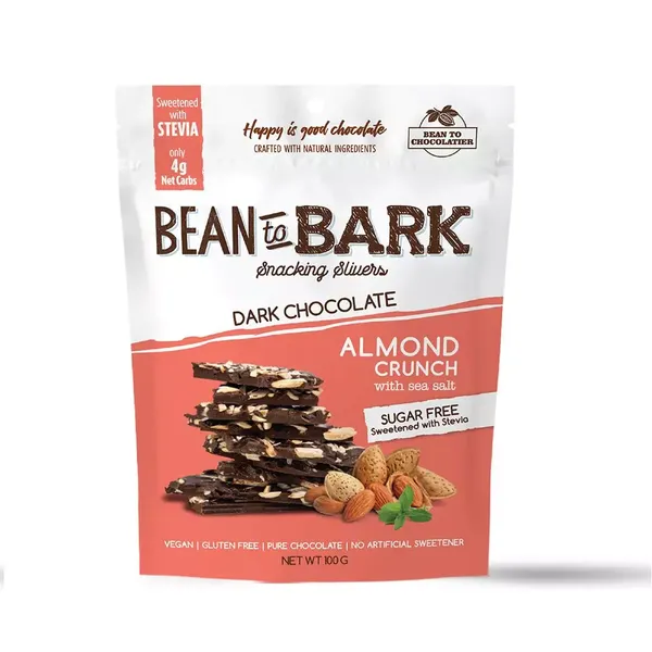 BEAN TO BARK - SUGARFREE ALMOND CRUNCH WITH STEVIA 100GM