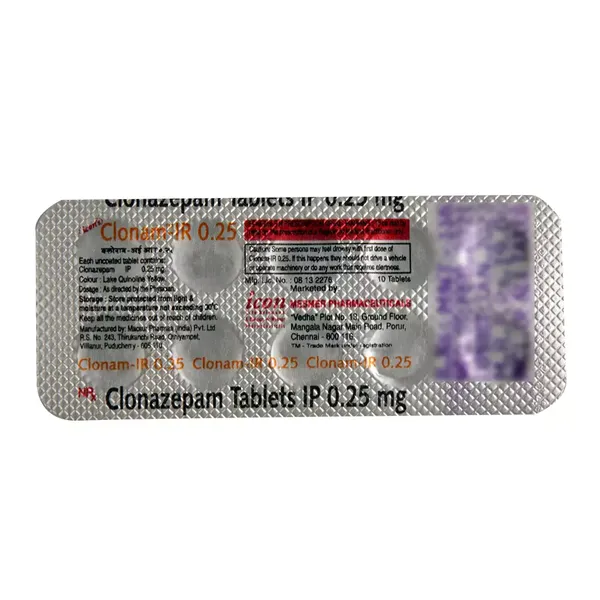 CLONAM-IR 0.25MG 10TAB