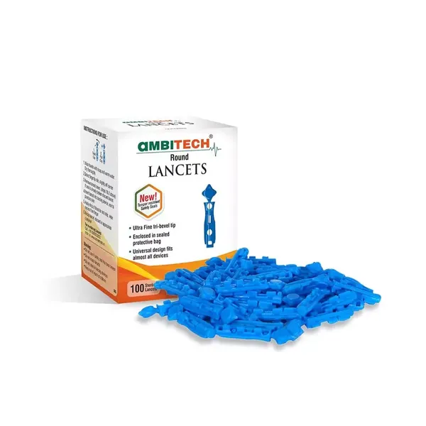 AMBITECH BLOOD LANCET ROUND 100 PCS