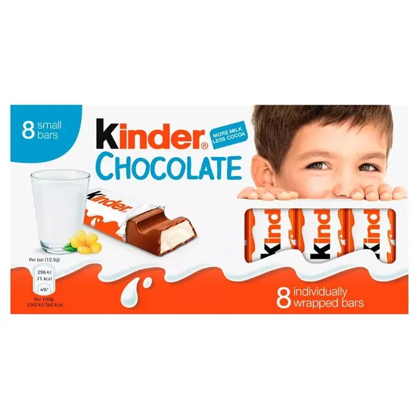 KINDER CHOCOLATE T8 100GM