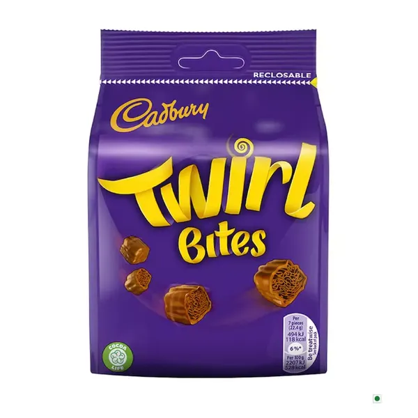 CADB CHOC TWIRL BITES 109GM