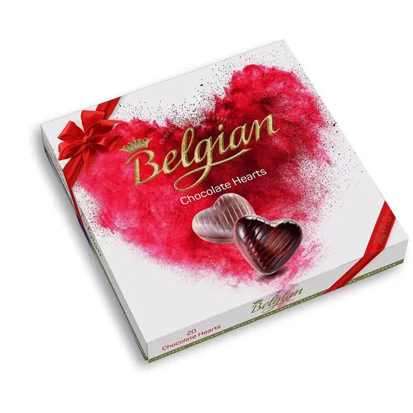 THE BELGIAN CHOC HEARTS 200GM