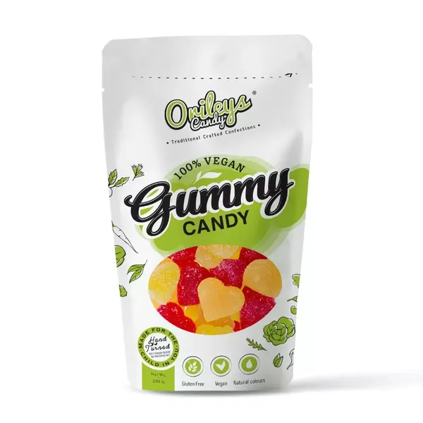 ORLEYS GUMMY CANDY ASSORTED FRUIT CUBES 250G