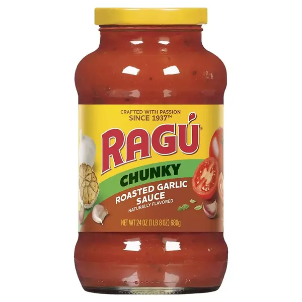 RAGU SIMPLY ROSTED GARLIC PASTA SAUCE 680GM