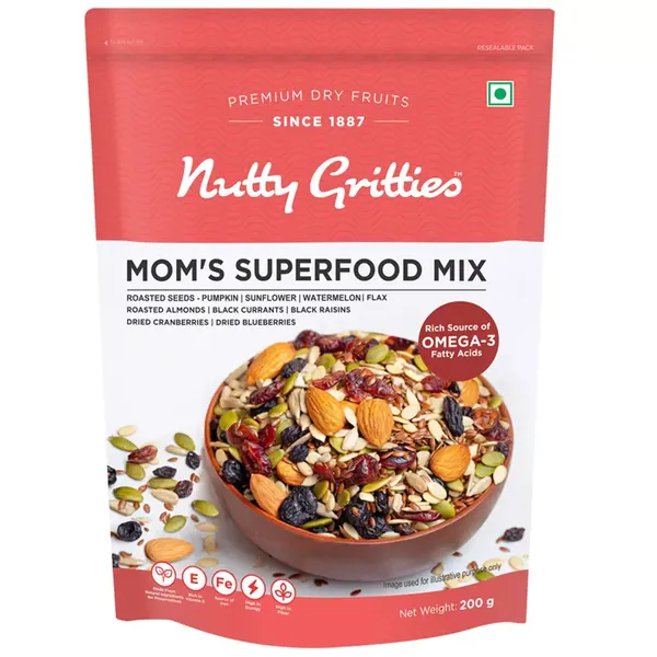 NUTTY GRITTIES MOM'S SUPERFOOD MIX 200GM