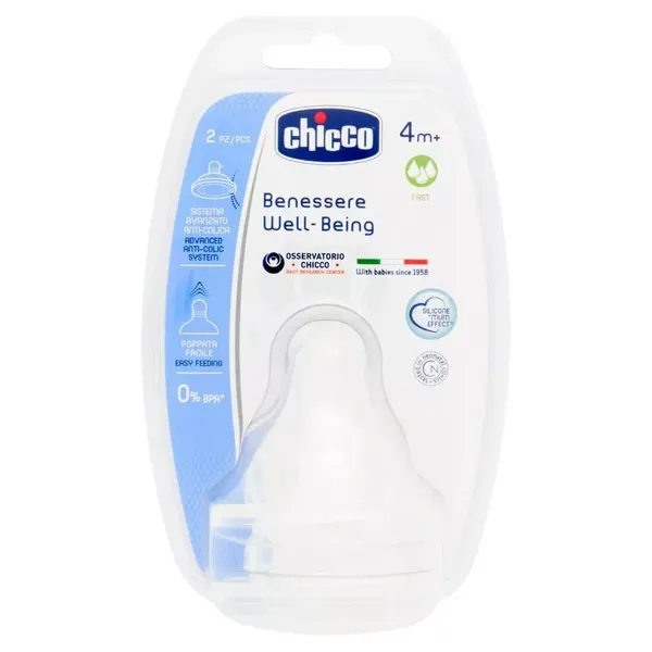 CHICCO PHYSIO TEAT 4+M NEPPLE 1PC