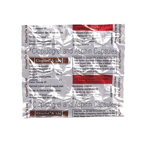 CLOPILET-A 150MG 15CAP