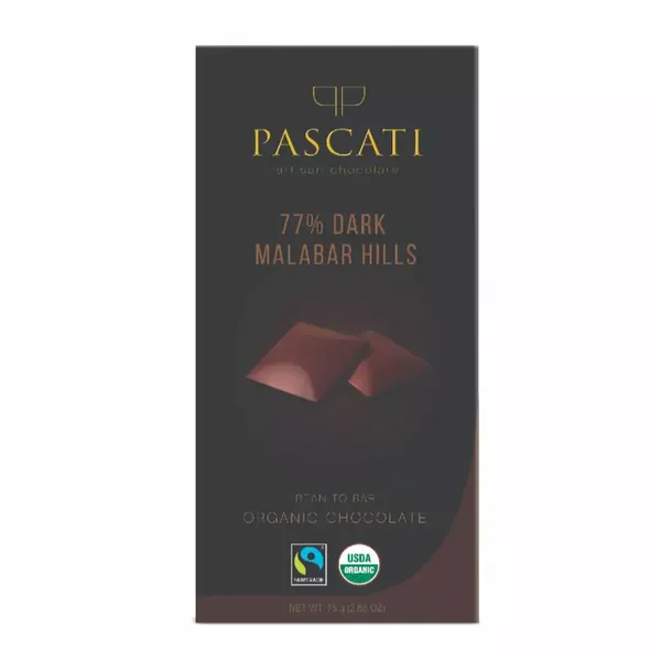 PASCATI CHOC 77%  MALABAR HILLS 75G