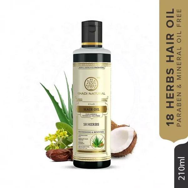 KHADI HR/OIL 18 HERBS 210ML