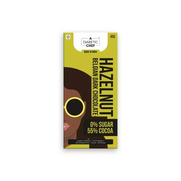 A DIABETIC CHEF CHOC HAZELNUT DARK 40G