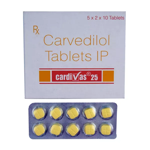 CARDIVAS 25MG 10TAB