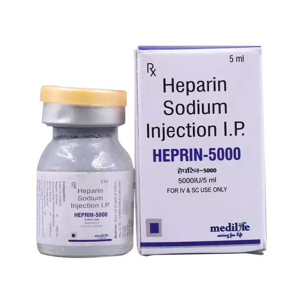 HEPARIN 5000IU INJ VIAL