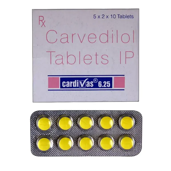 CARDIVAS 6.25MG 10TAB