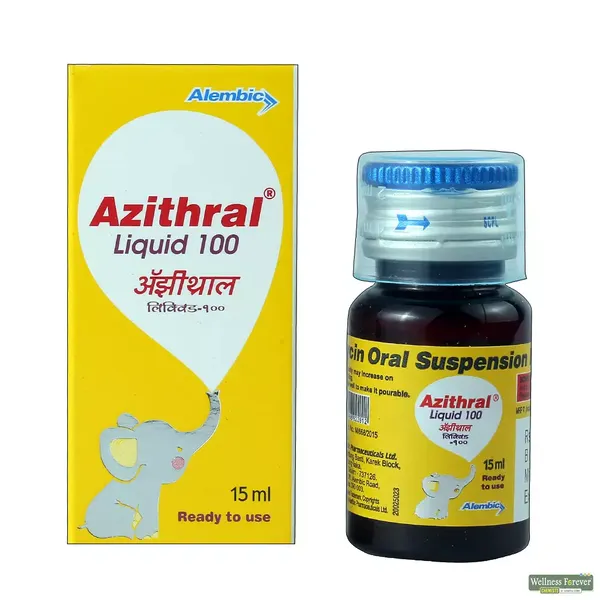 AZITHRAL 100MG LIQ 15ML