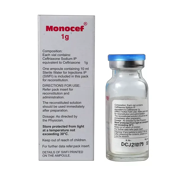 MONOCEF 1GM INJ VIAL