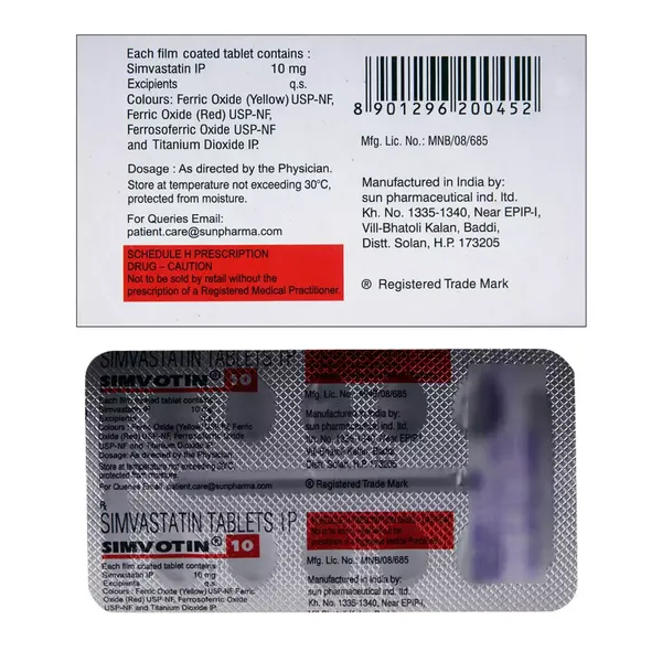 SIMVOTIN 10MG 10TAB