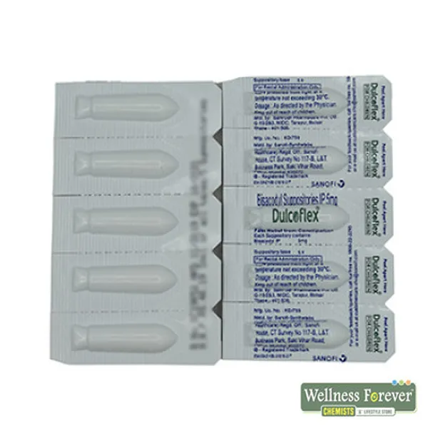 DULCOFLEX 5MG SUPP CHILD 5PCS