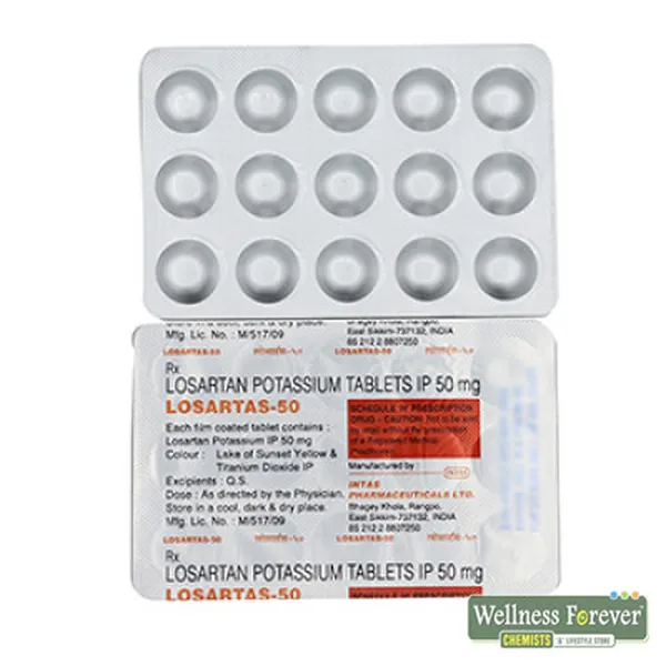 LOSARTAS 50MG 15TAB