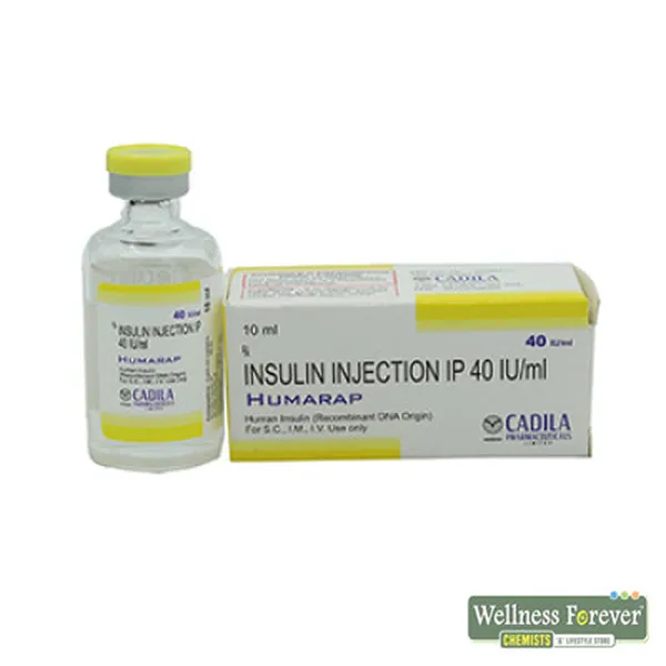 HUMARAP INSULIN 40IU INJ 10ML