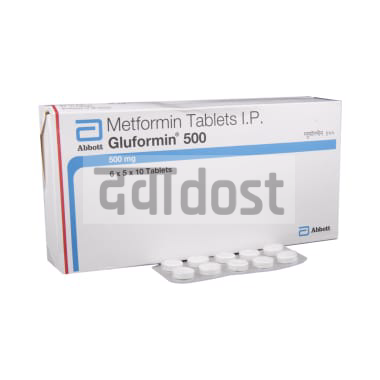 Buy Gluformin 500 Tablet Online, View Uses, Review, Price, Composition ...